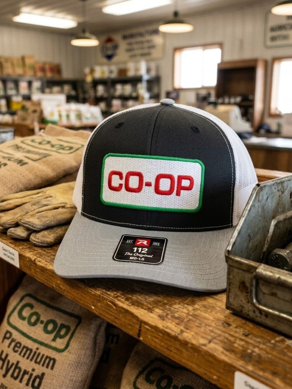 Retro CO-OP Farm Trucker Hat Vintage Agricultural Patch Richardson 112 1980s